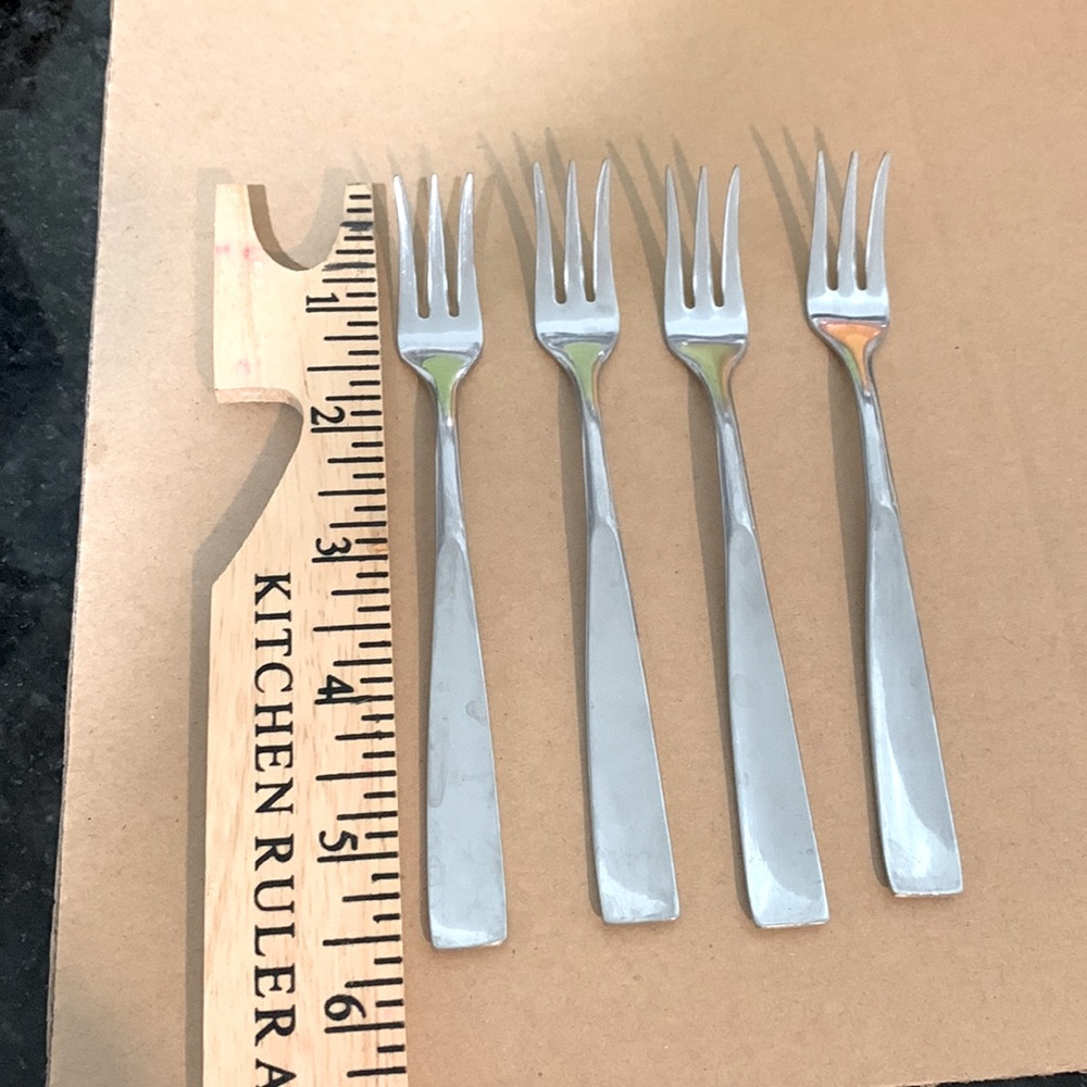 4 gently used cocktail forks SOLD NONE AVAILABLE